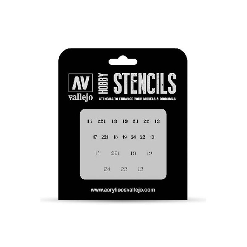 Stencil Soviet Numbers WWII