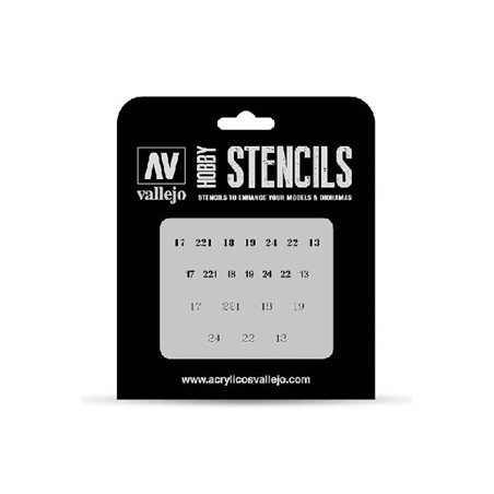 Stencil Soviet Numbers WWII