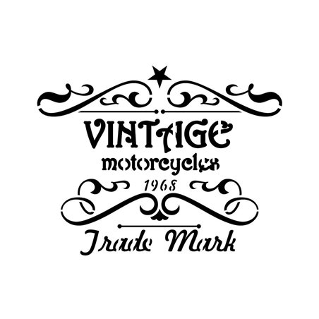 Stencil Vintage Motorcycles Sign