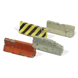 Damaged Concrete Barriers