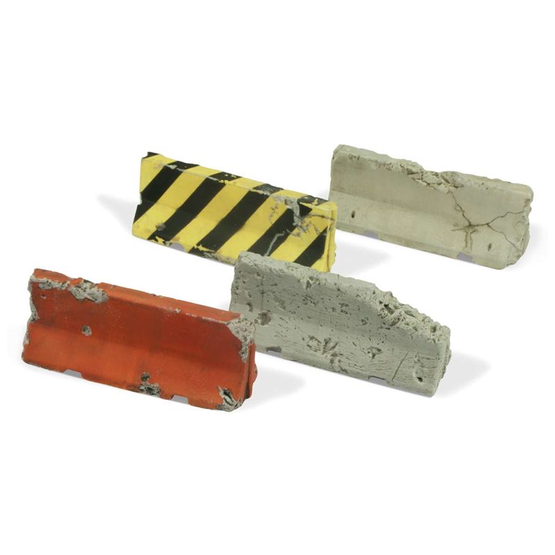 Damaged Concrete Barriers