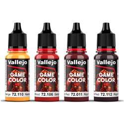 Game Color, red color set 4x18ml 