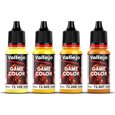 Game Color, yellow color set 4x18ml 
