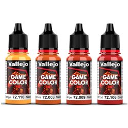Game Color, orange color set 4x18ml 