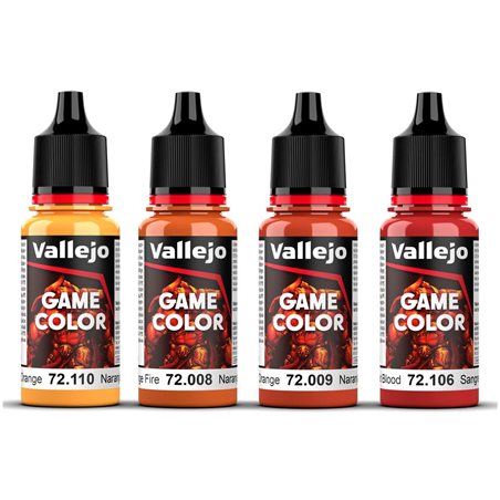 Game Color, orange color set 4x18ml 