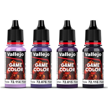Game Color, purple color set 4x18ml 