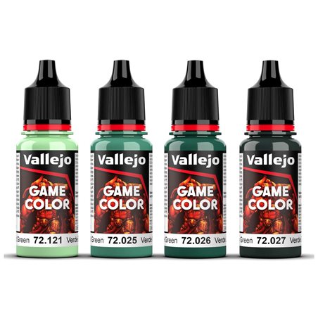 Game Color, cold green color set 4x18ml 