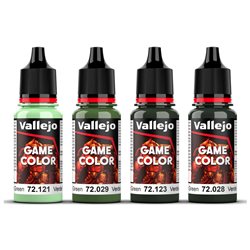 Game Color, green color set 4x18ml 