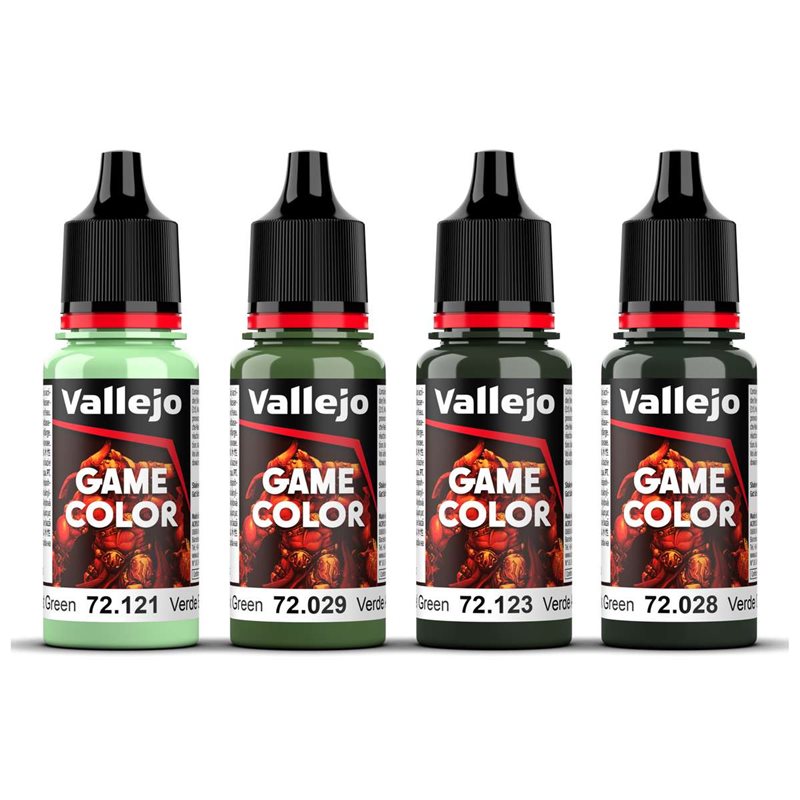 Game Color, green color set 4x18ml 