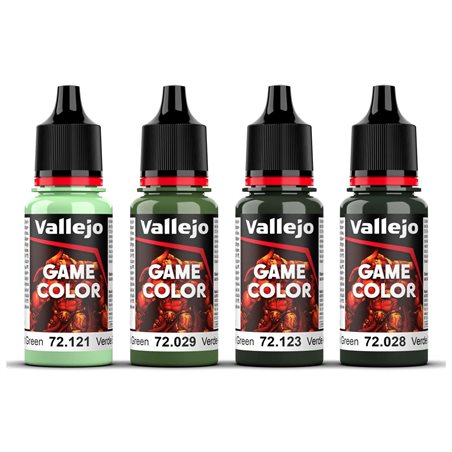 Game Color, green color set 4x18ml 