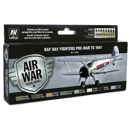 Model Air set Day Fighters pre-war to 1941 8x17ml