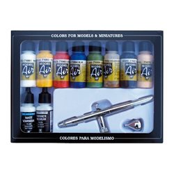 Model Air set basics colors 10x17ml + airbrush