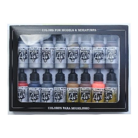 Model Air set metallic effects 16x17ml