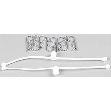 Body Klip retainers, White (2)
