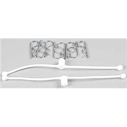 Body Klip retainers, White (2)