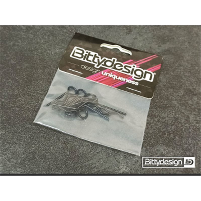 Body Clips Kit Big Scale (8) - Black