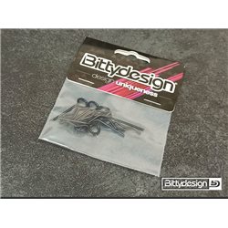 Body Clips Kit Big Scale (8) - Black