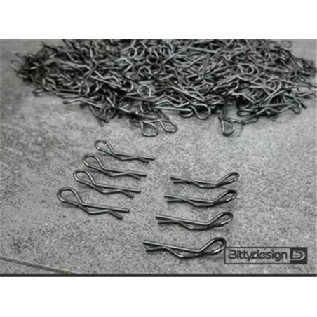 1/10 Body Clips Kit (8) - Black