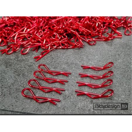 1/10 Body Clips Kit (8) - Red