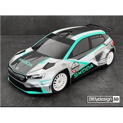 SKODA Fabia RS Rally2 Clear Body 1/10 Rally 190mm Hard 1,2mm