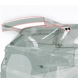 SKODA Fabia RS Rally2 Clear Wing replacement 1,5mm