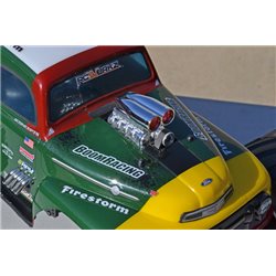 Mock Intake &amp Blower Set Shotgun Style Chrome