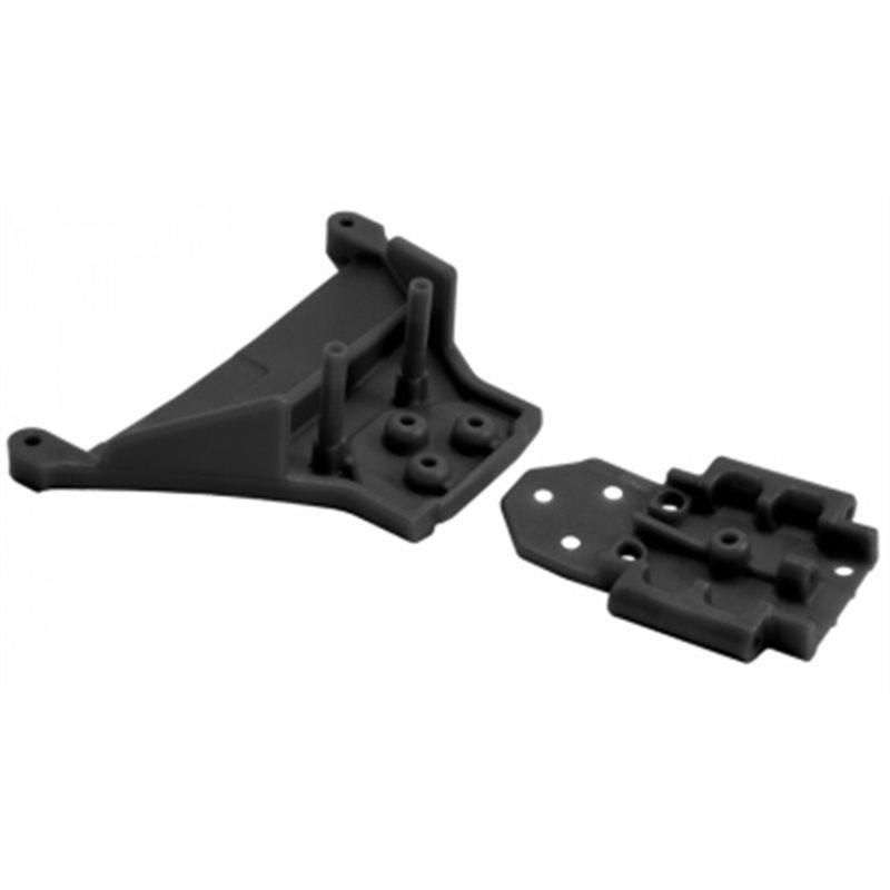 Bulkhead Front Black Slash 4x4(LCG), Rustler 4x4(Short Batt)