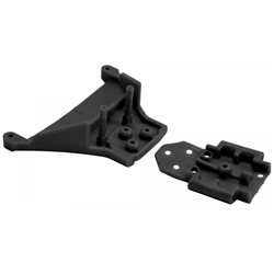 Bulkhead Front Black Slash 4x4(LCG), Rustler 4x4(Short Batt)