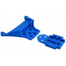 Bulkhead Front Blue Slash 4x4(LCG), Rustler 4x4(Short Batt)