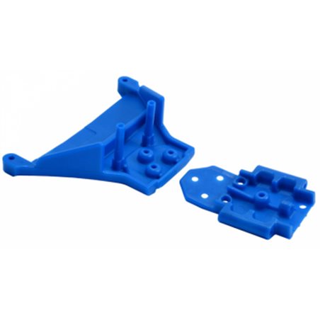 Bulkhead Front Blue Slash 4x4(LCG), Rustler 4x4(Short Batt)