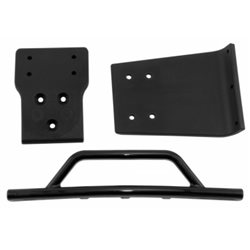 Bumper &amp Skid Plates Front Black Slash 4x4
