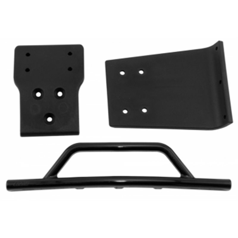 Bumper &amp Skid Plates Front Black Slash 4x4