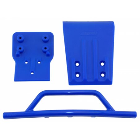Bumper &amp Skid Plates Front Blue Slash 4x4