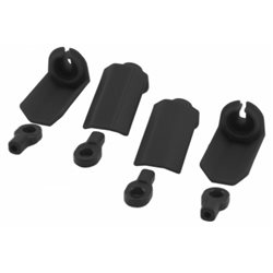Shock Shaft Guards Black (4) Traxxas Ultra, Big Bore
