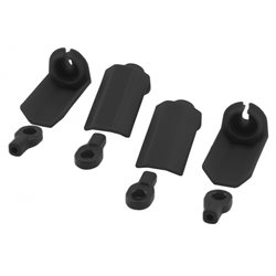 Shock Shaft Guards Black (4) Traxxas Ultra, Big Bore
