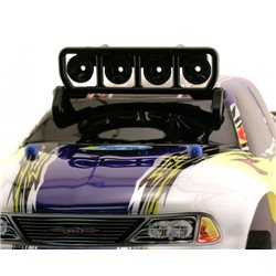 Light Bar Roof (4 Lights) Black (LED not included)