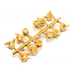 Wheel Nuts &amp Knock Offs Gold Set 4mm