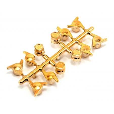 Wheel Nuts &amp Knock Offs Gold Set 4mm