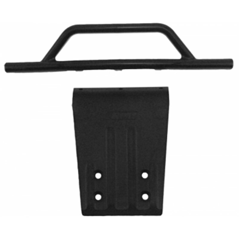 Bumper and Skidplate Front Black Slash 2WD, Nitro Slash