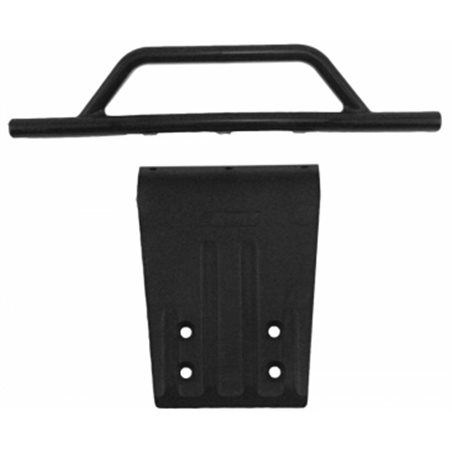 Bumper and Skidplate Front Black Slash 2WD, Nitro Slash