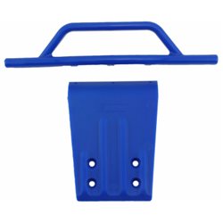 Bumper and Skidplate Front Blue Slash 2WD, Nitro Slash