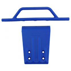 Bumper and Skidplate Front Blue Slash 2WD, Nitro Slash