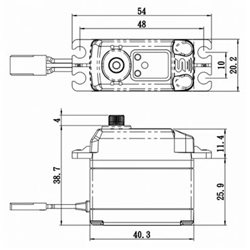 SB-2274SG Plus Servo 25Kg 0,08s HV Alu Brushless Steel Gear