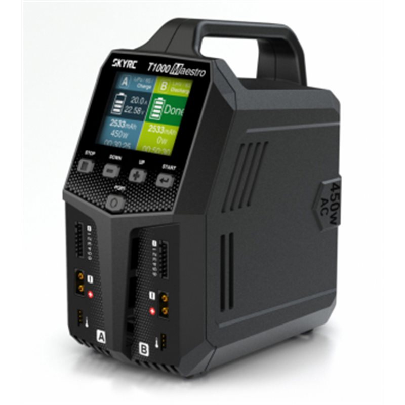 SkyRC T1000 Maestro Laddare AC/DC 2x20A 1000W SkyRC T1000 Maestro Laddare AC/DC 2x20A 1000W