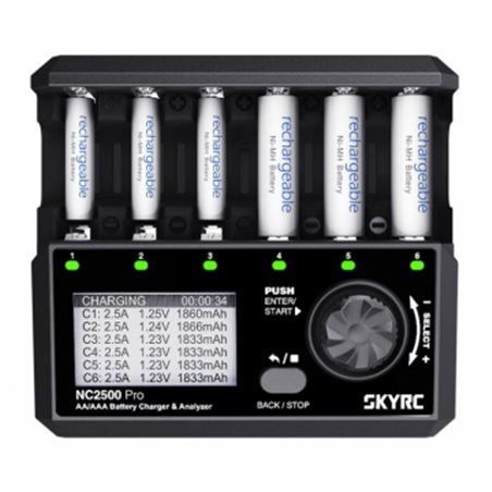 SkyRC NC2500 Charger NiMH AA/AAA 0.1-2.5A 240AC