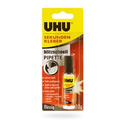 UHU Super Glue Pipette 3g Blister