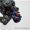 JConcepts - adjustable RC10B7 | RC10B7D titanium front axle, 2pc - burnt blue