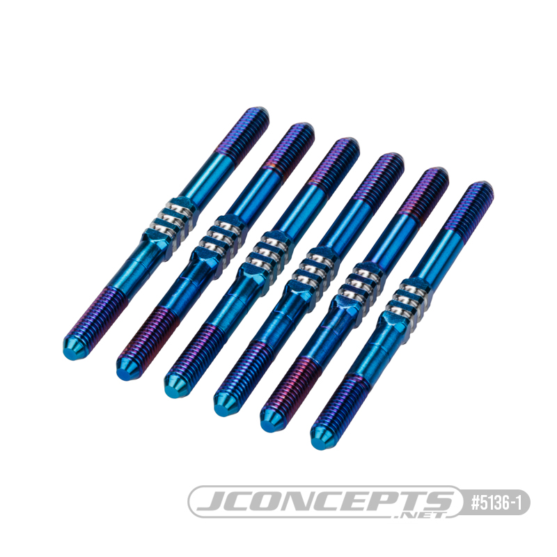 JConcepts - RC10B7 3.5 x 48mm Fin Titanium turnbuckle, 6pc. - Burnt Blue JConcepts - RC10B7 3.5 x 48mm Fin Titanium turnbuckle, 6pc. - Burnt Blue