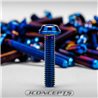 JConcepts - RC10B7 Titanium top hat screw set, upper (blue) - 77pc JConcepts - RC10B7 Titanium top hat screw set, upper (blue) - 77pc