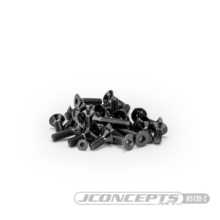 JConcepts - RC10B7 Titanium screw set, lower (black) - 32pc